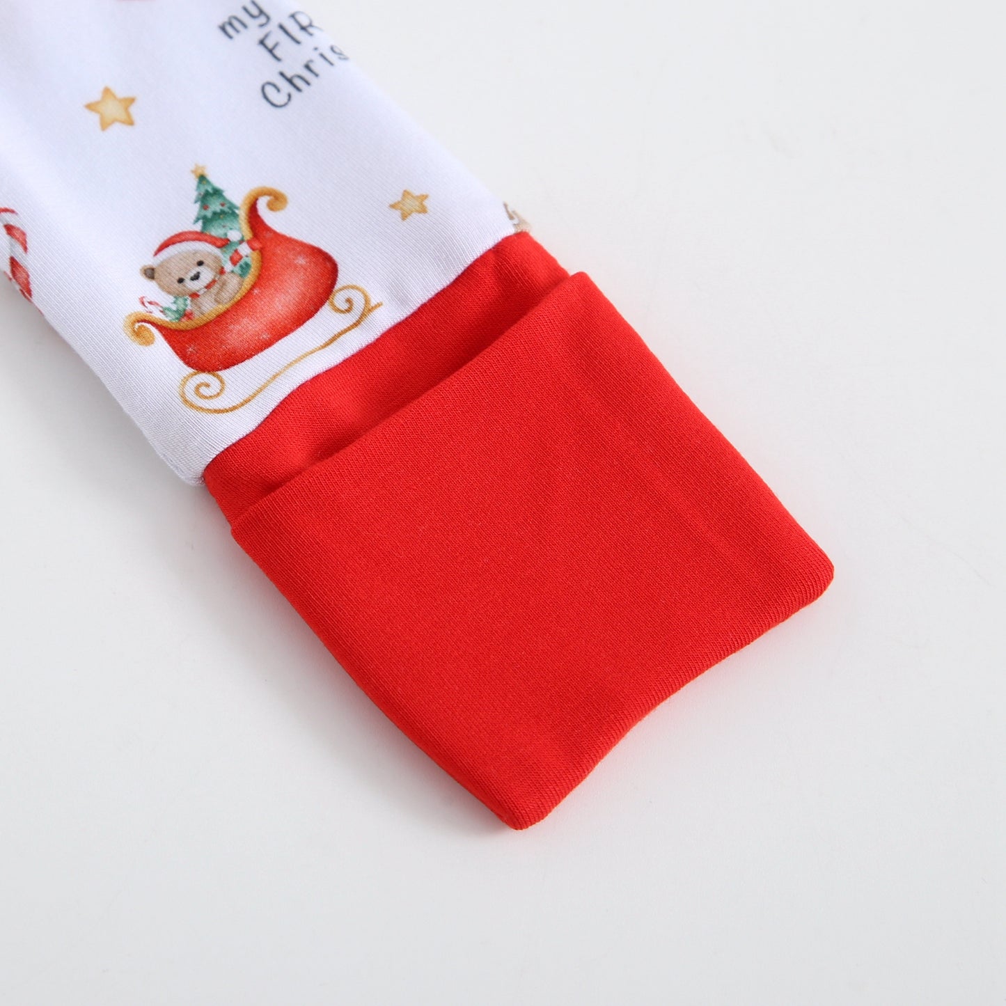 First Sweet Christmas Zippered Baby Romper