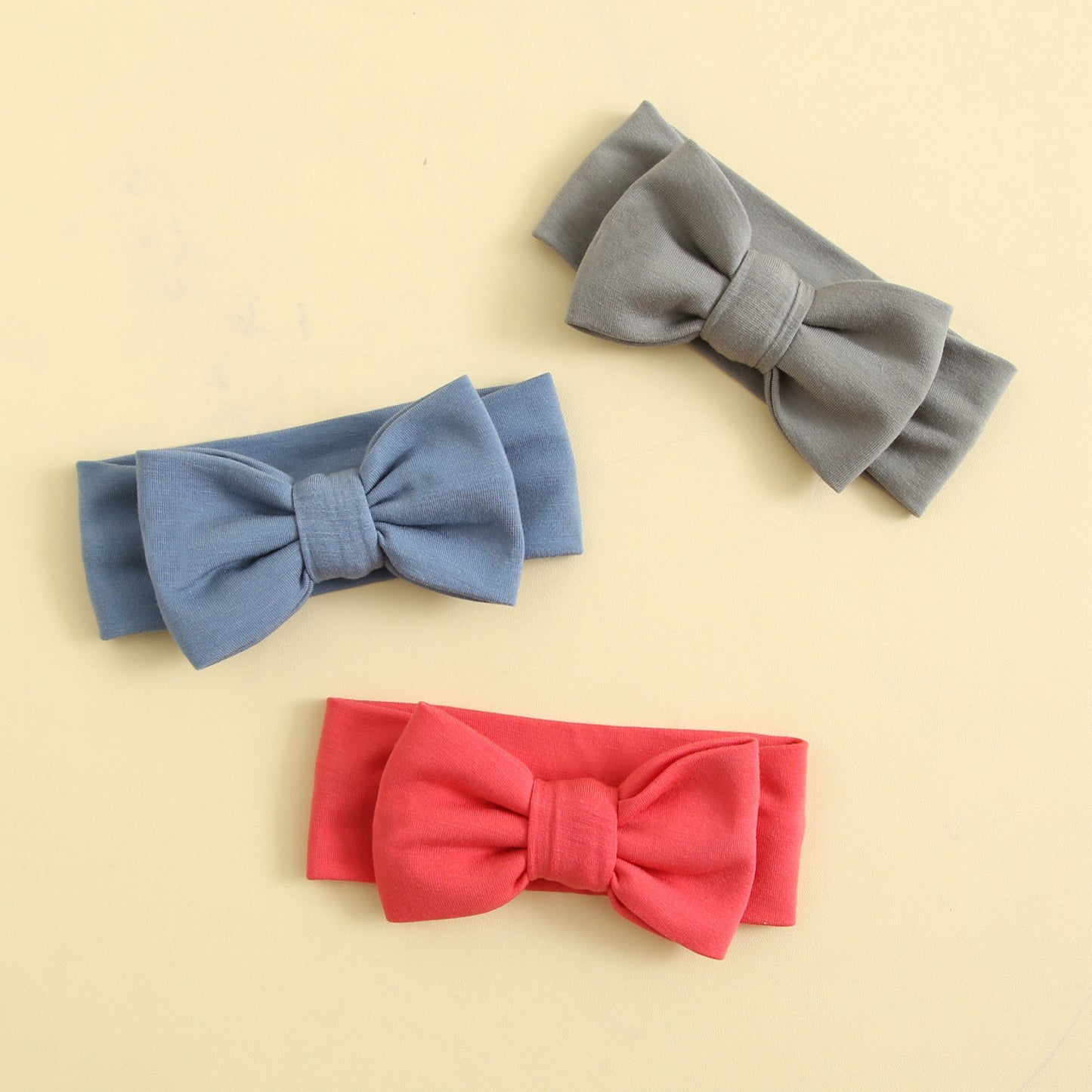 Gray, Blue, and Red Baby Headbands