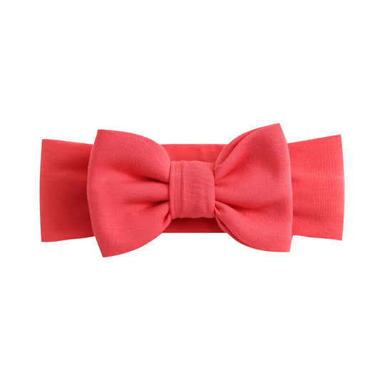 Berry Red Baby Headband with bow