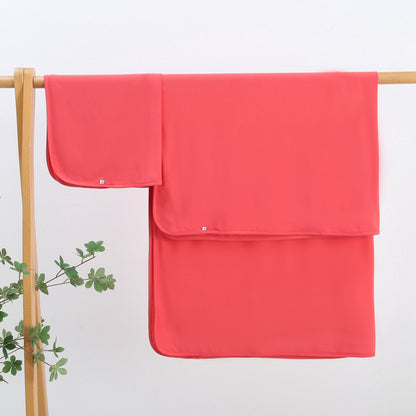 Berry Red Bamboo Swaddle Blanket Sizing