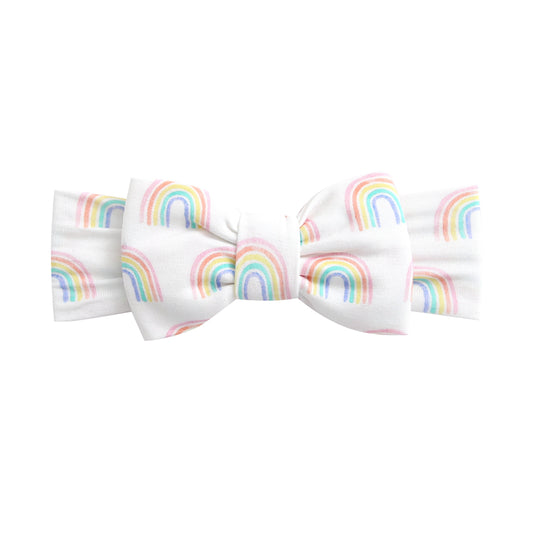 Rainbow Baby Headband with Bow