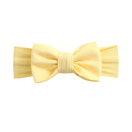 Happy Yellow Baby Headband wit Bow