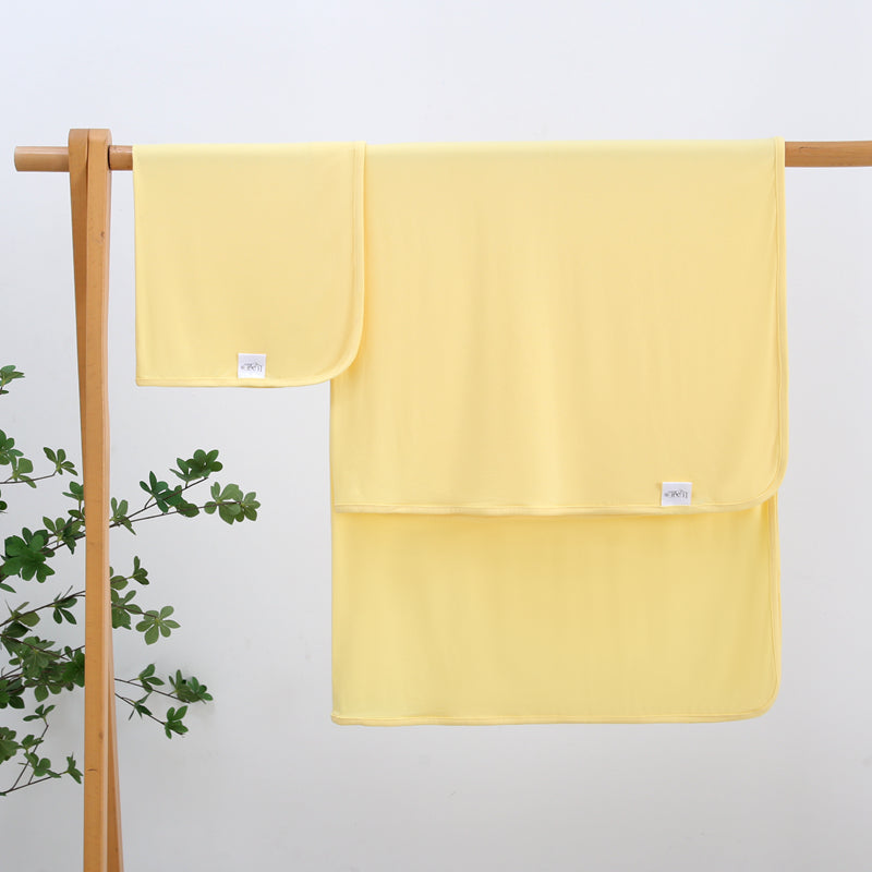 Happy Yellow Bamboo Swaddle Blanket Sizing