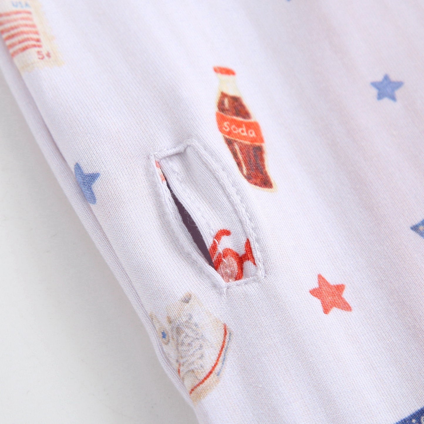All American Sweetie Ruffled Zippered Baby Romper