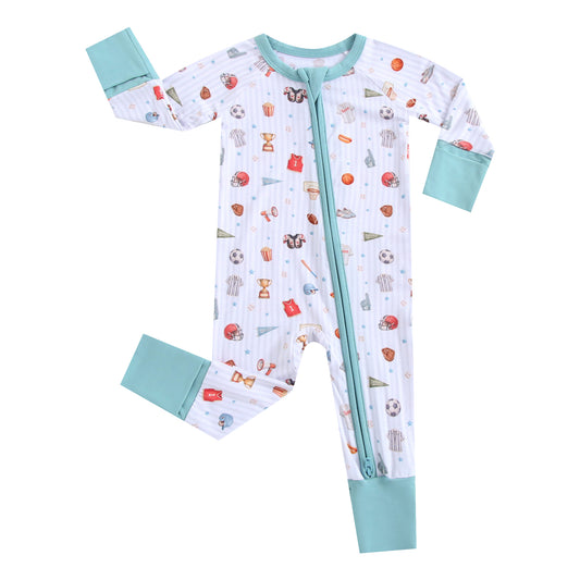 Little MVP Zippered Baby Romper