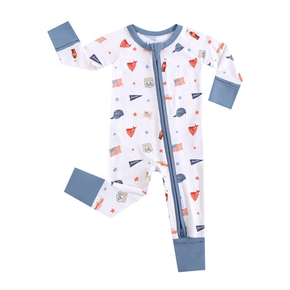 Route 66 Zippered Baby Romper
