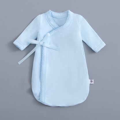 Light Blue Bereavement Gown & Hat Set