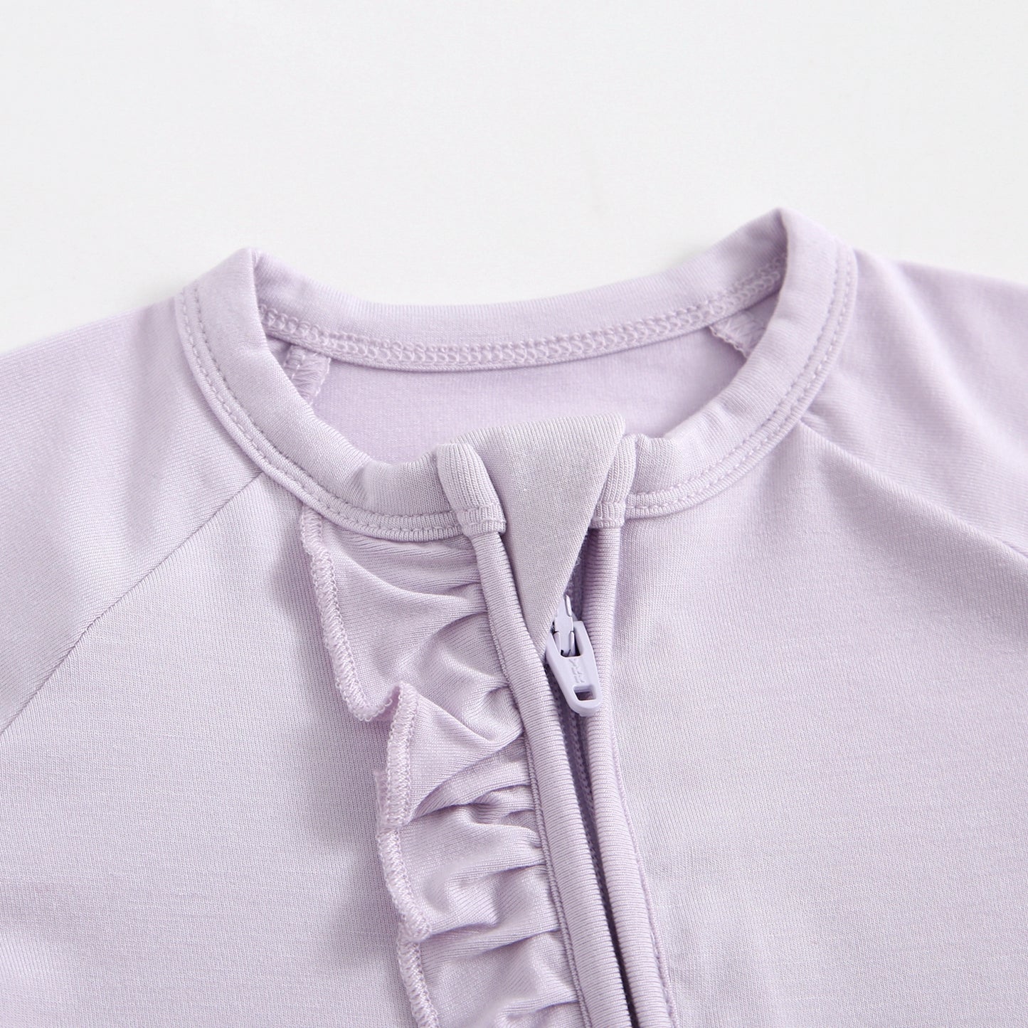 Wisteria Ruffled Zippered Baby Romper