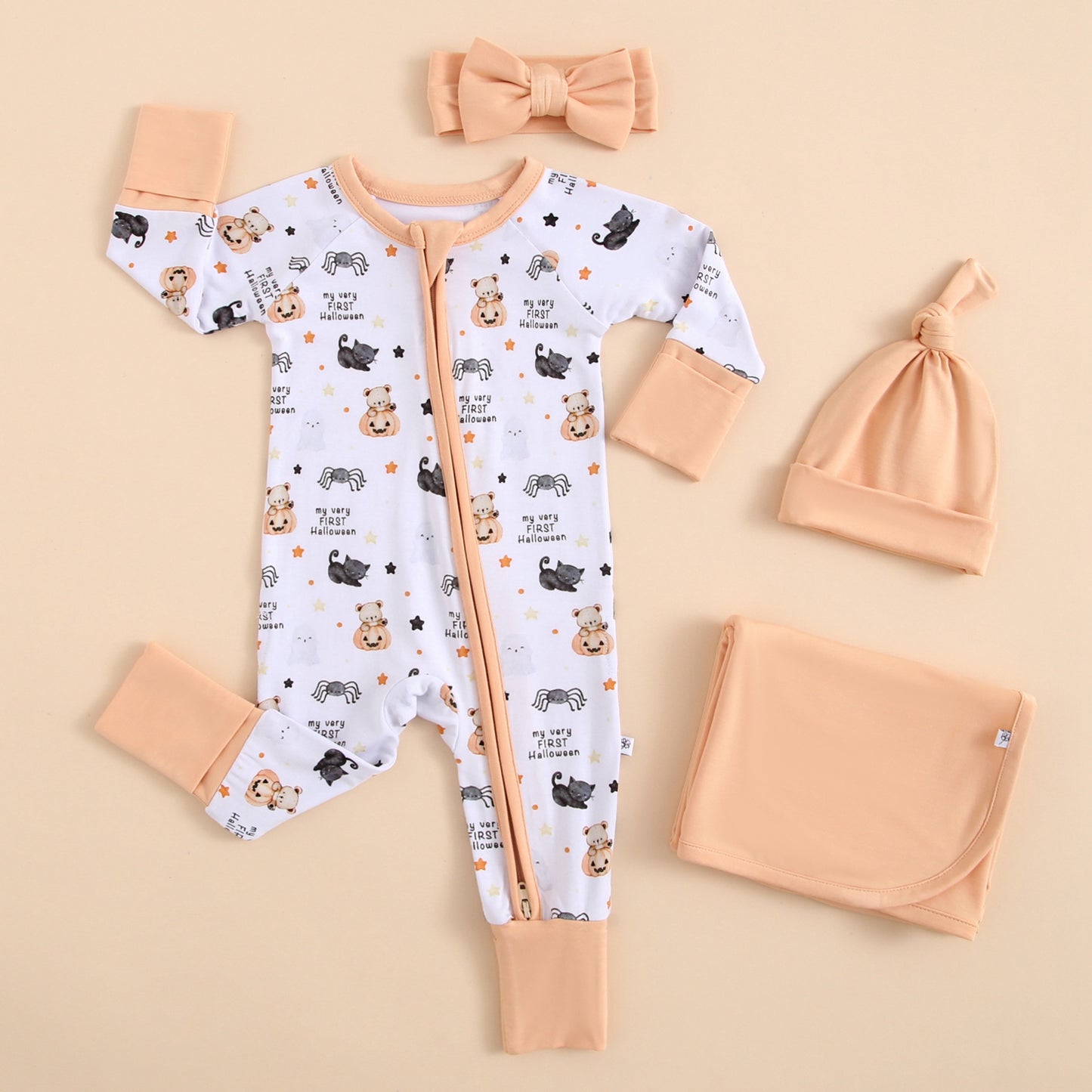 Little BOO Crew Zippered Baby Romper