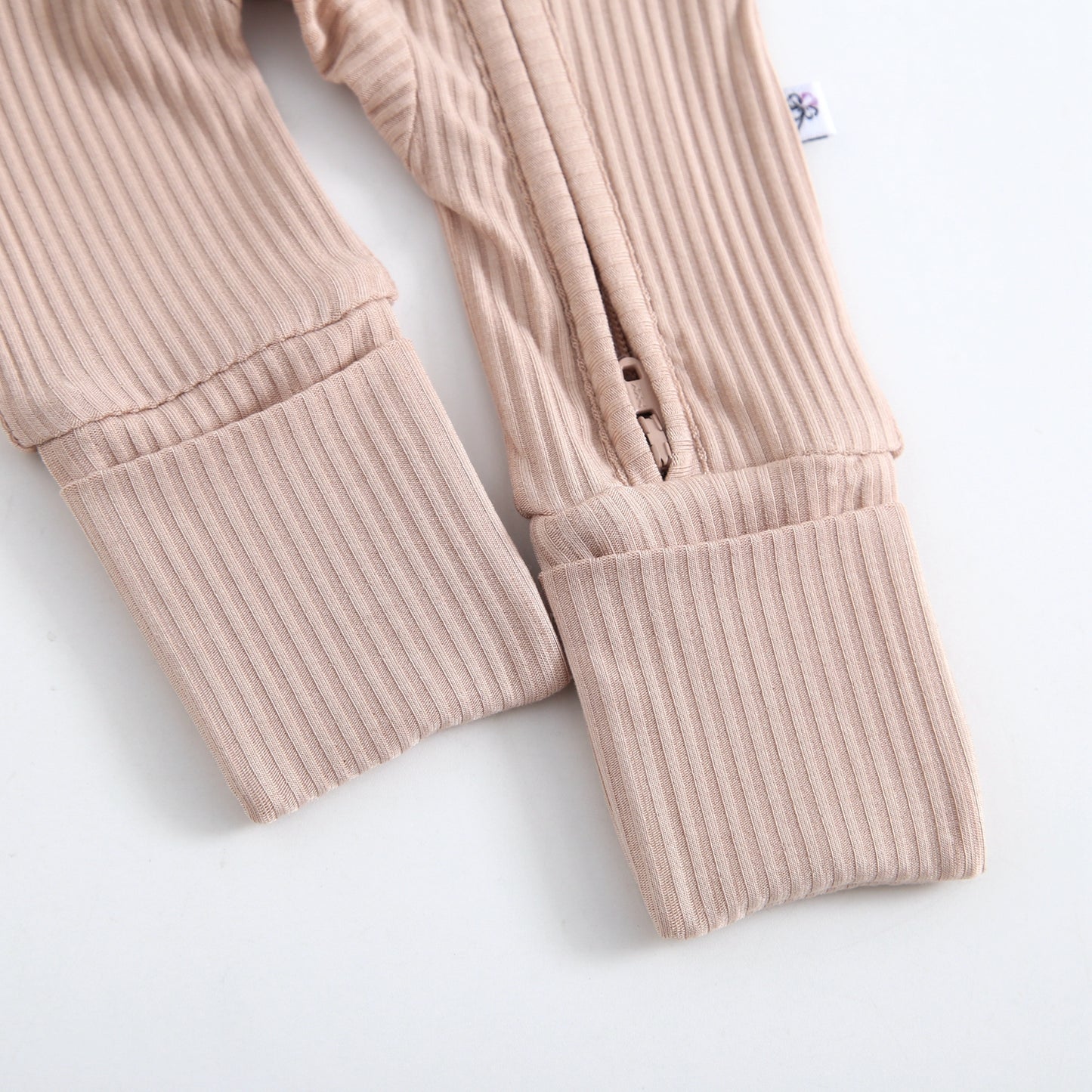 Maple Ribbed Zippered Baby Romper