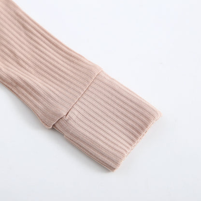 Maple Ribbed Zippered Baby Romper