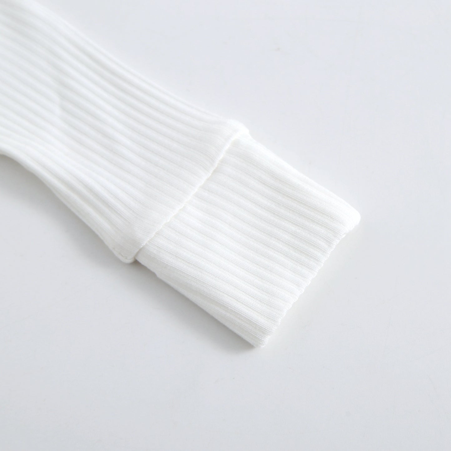 Snow Ribbed Zippered Baby Romper