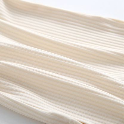 Oatmeal Ribbed Zippered Baby Romper