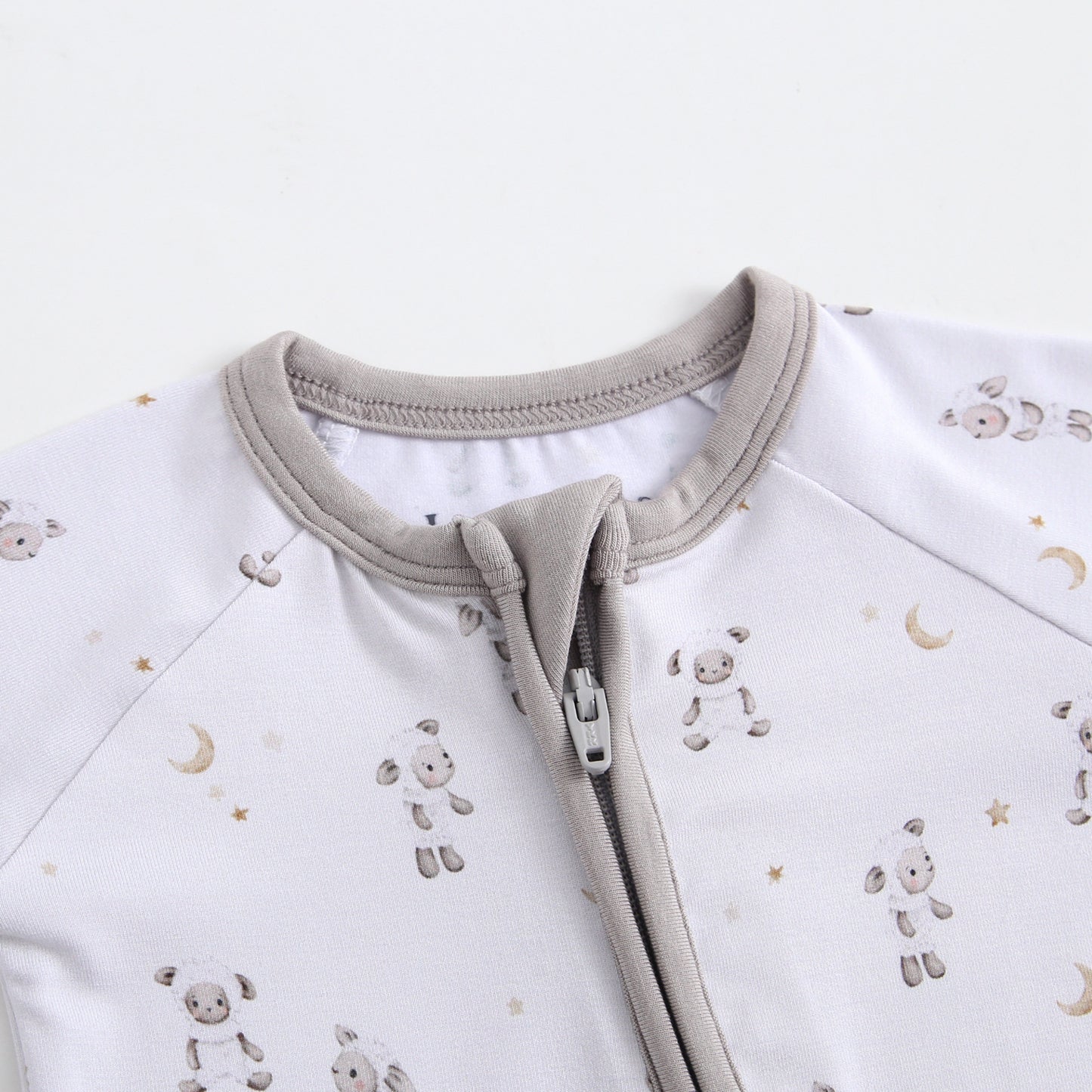 Little Lamb Zippered Baby Romper
