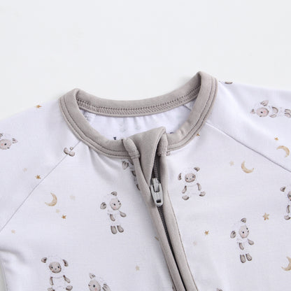Little Lamb Zippered Baby Romper