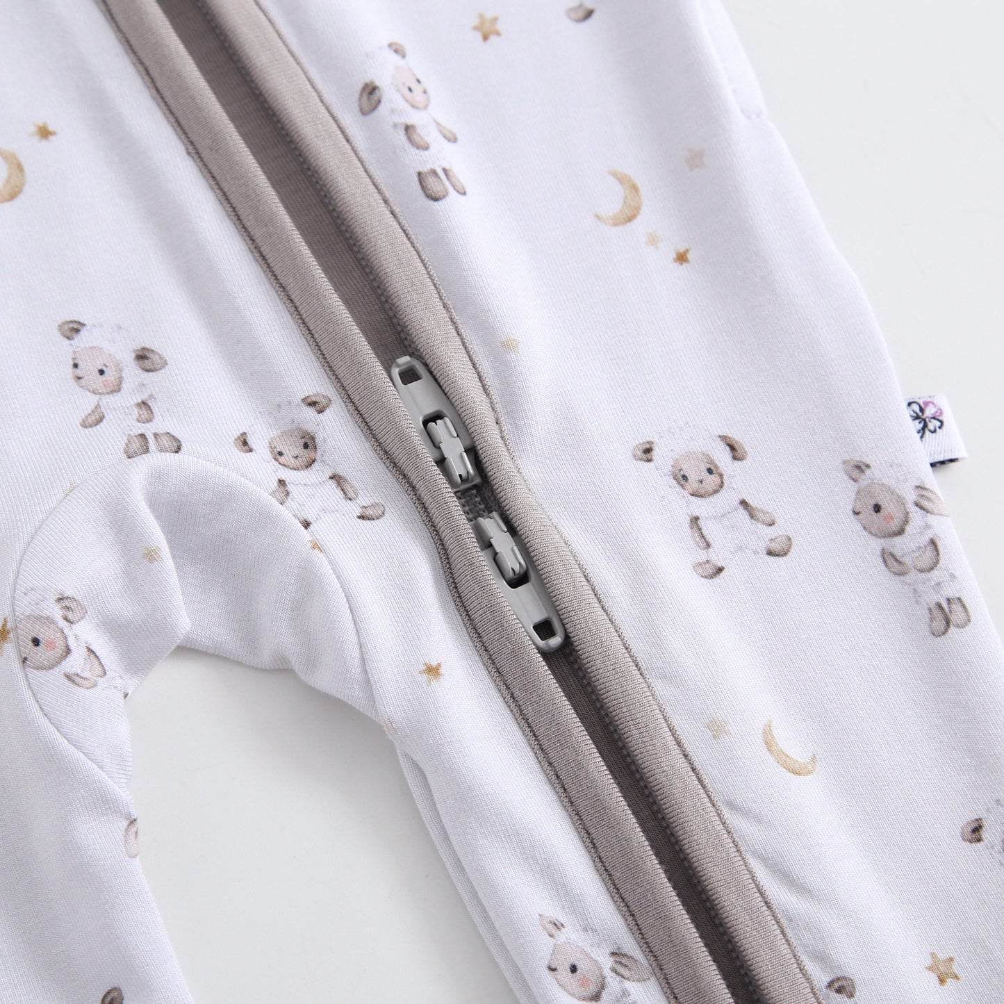 Little Lamb Zippered Baby Romper