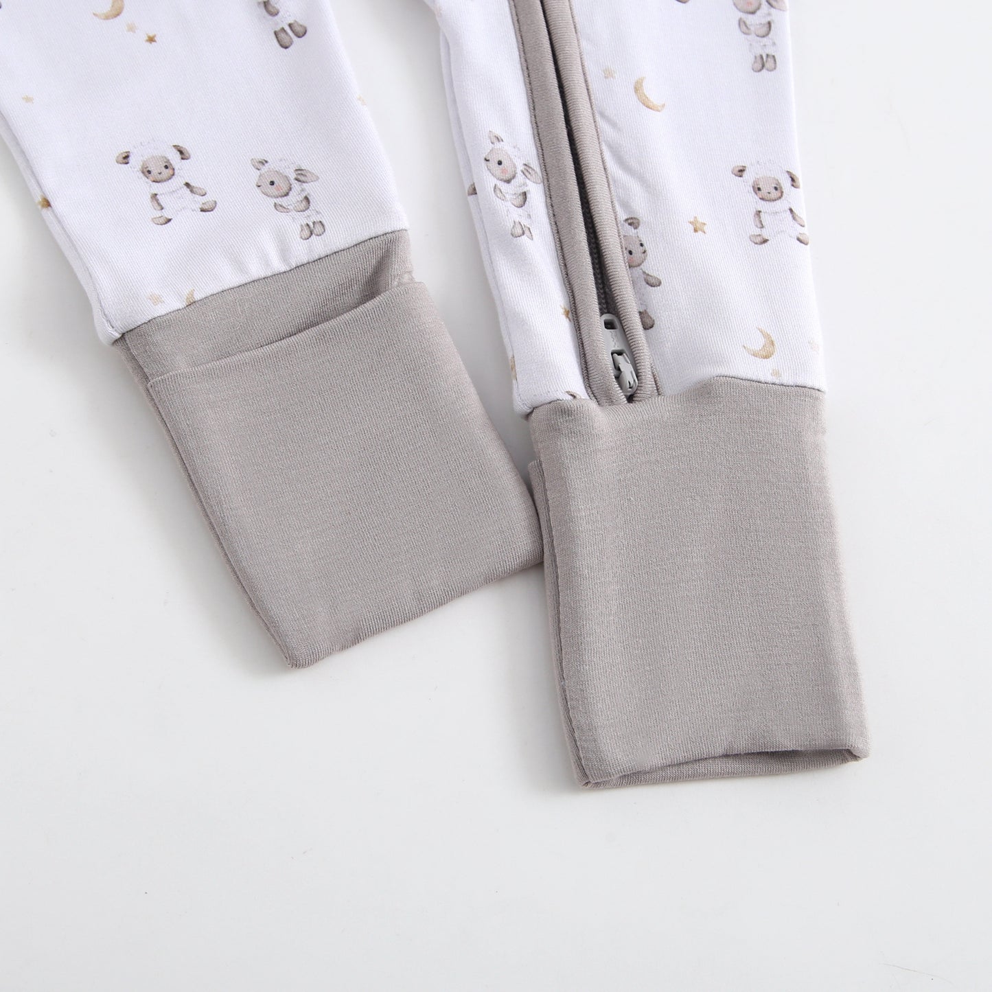 Little Lamb Zippered Baby Romper