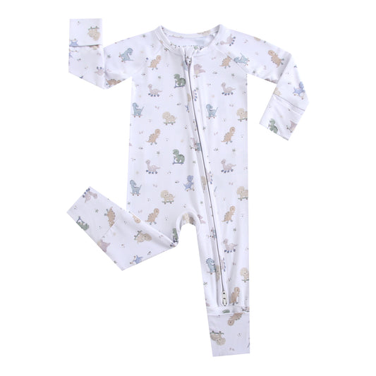 Dino Derby Zippered Baby Romper