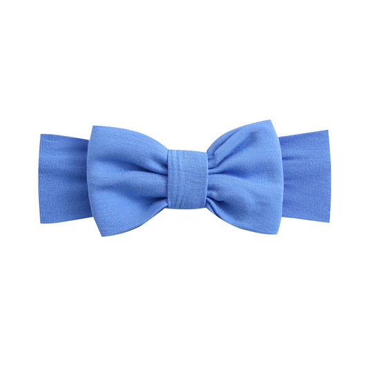 Pure Blue Baby Headband with Bow