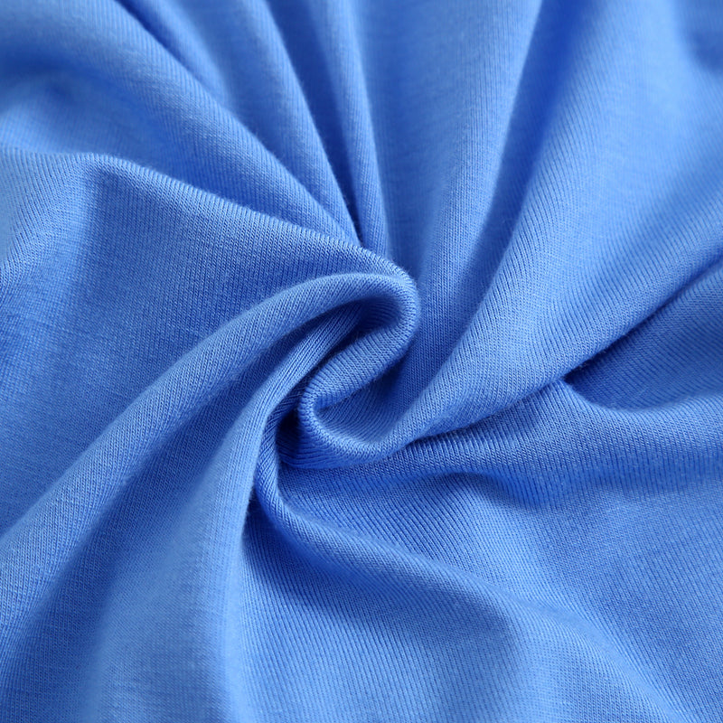 Pure Blue Bamboo Swaddle Blanket Close Up