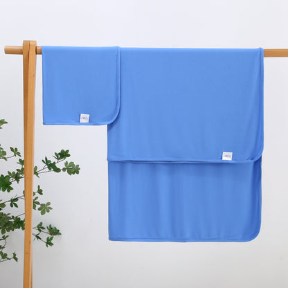 Pure Blue Bamboo Swaddle Blanket Sizing