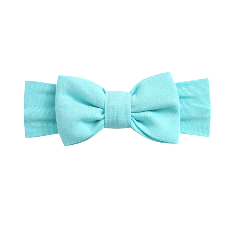 Tranquil Turquoise Baby Headband with Bow