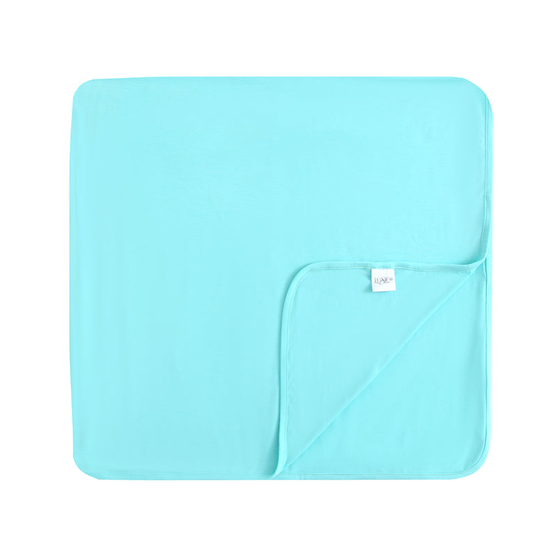 Tranquil Turquoise Bamboo Swaddle Blanket