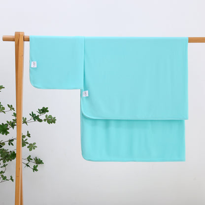 Tranquil Turquoise Bamboo Swaddle Blanket Sizing